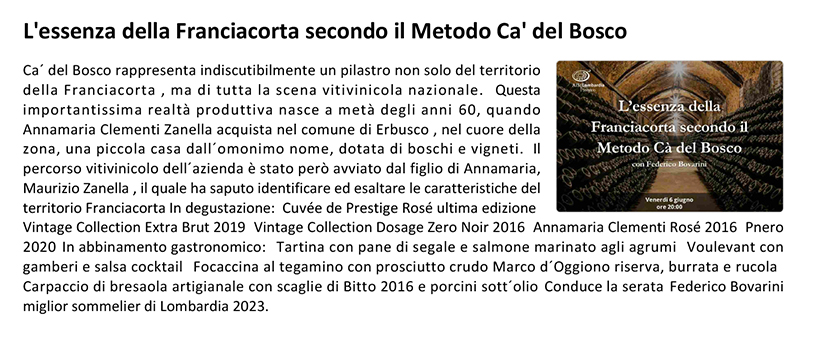 L\'essenza della Franciacorta secondo il Metodo [..]