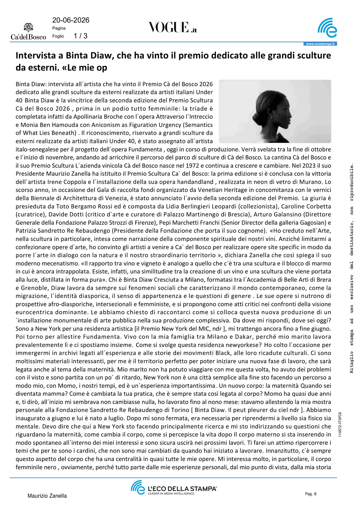 Intervista a Binta Diaw