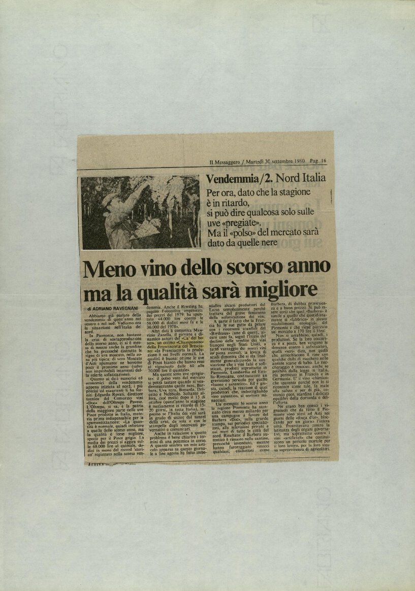 Meno vino dello scorso anno ma la qualità sarà [..]