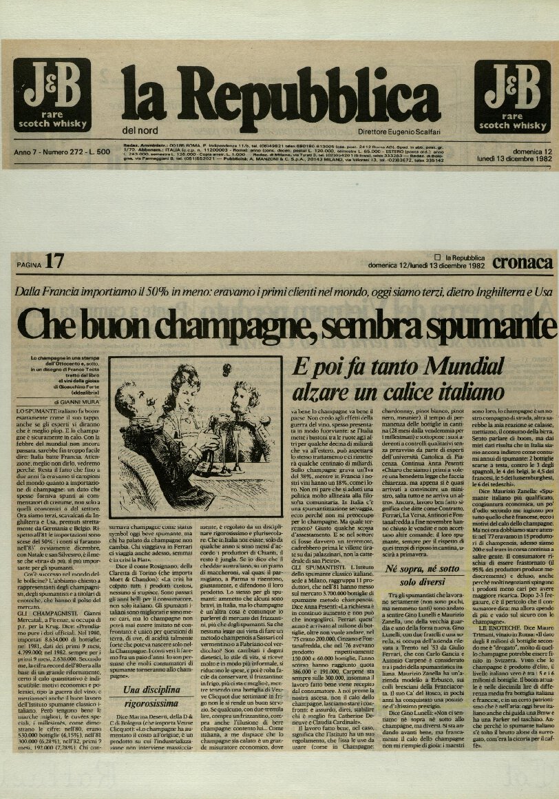 Che buon champagne, sembra spumante