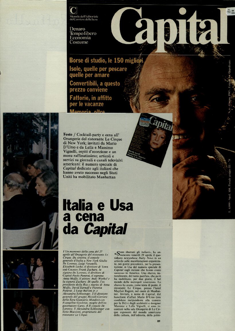 Italia e USA a cena da Capital