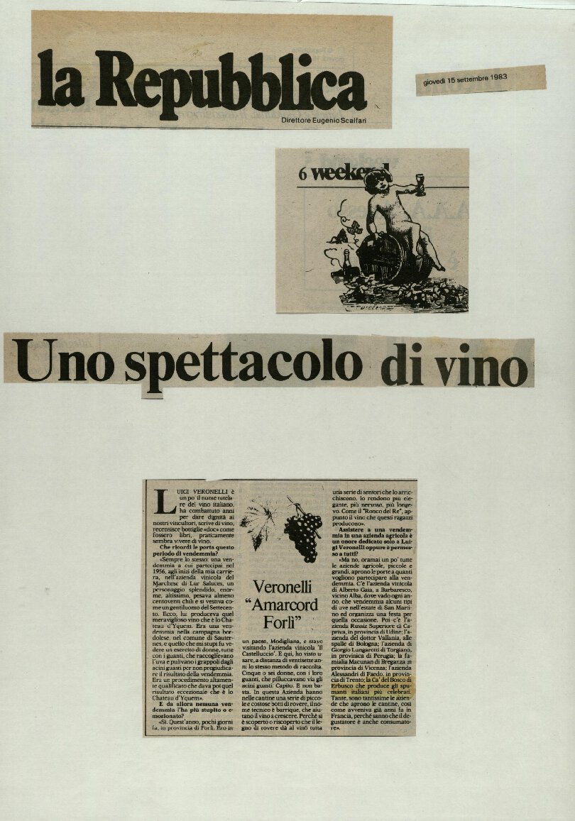 Uno spettacolo di vino. Veronelli “amarcord” [..]