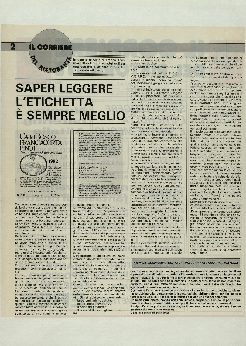 Saper leggere l’etichetta è sempre meglio