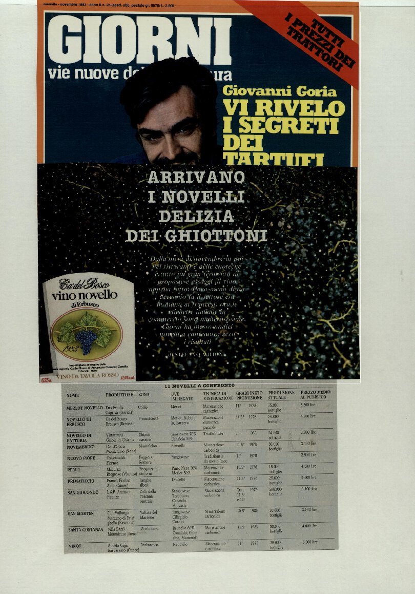 Arrivano i novelli delizia dei ghiottoni