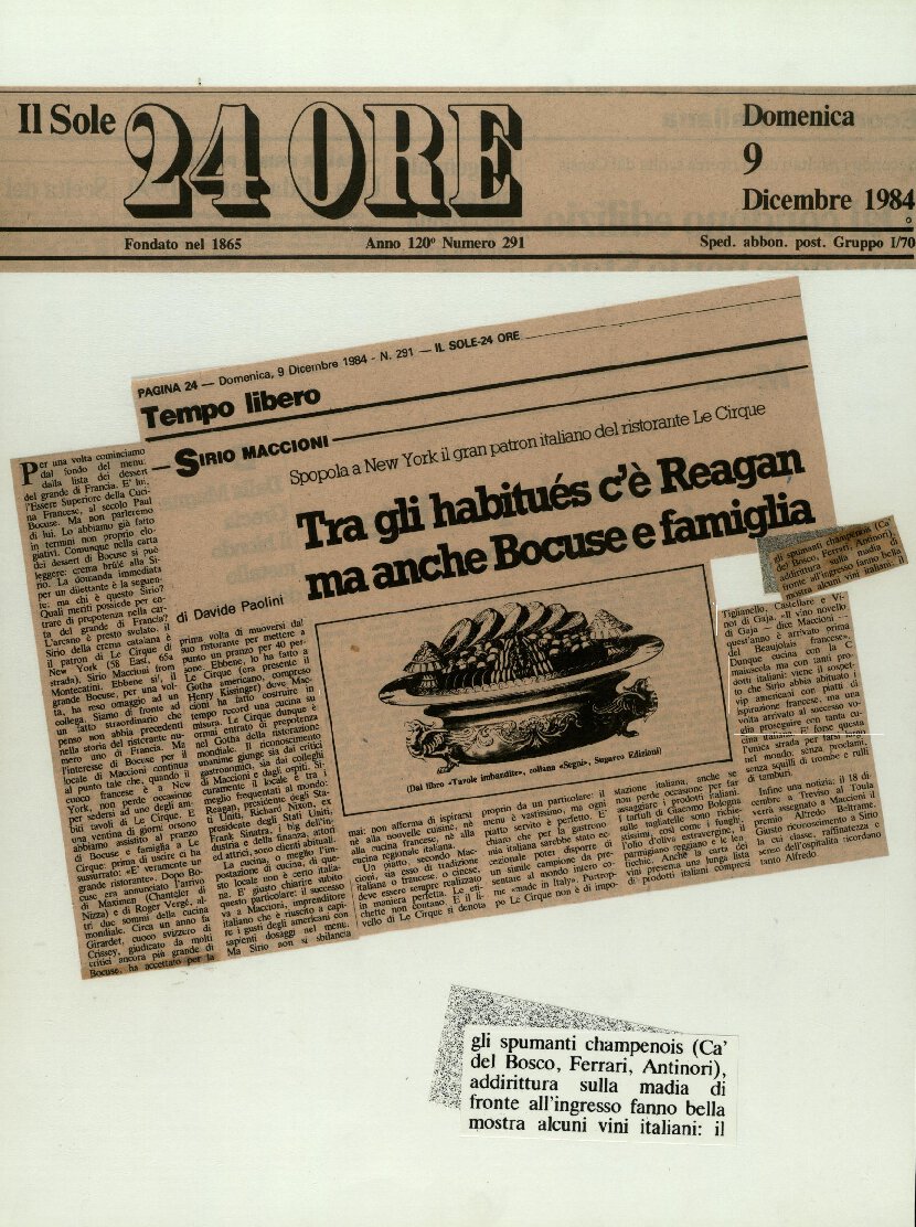 Tra gli habitues c’è Reagan ma anche Bocuse e [..]