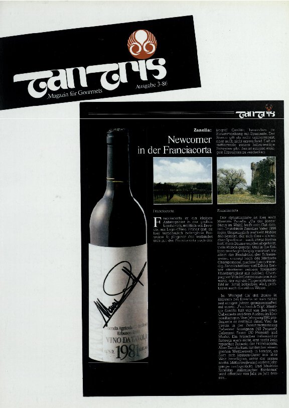 Zanella: newcomer in der Franciacorta