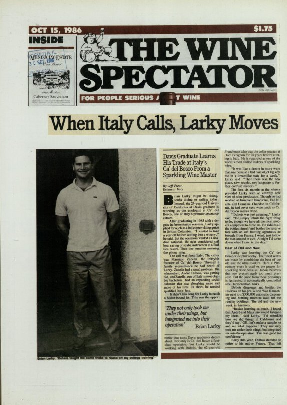 When Italy calls, Larky moves