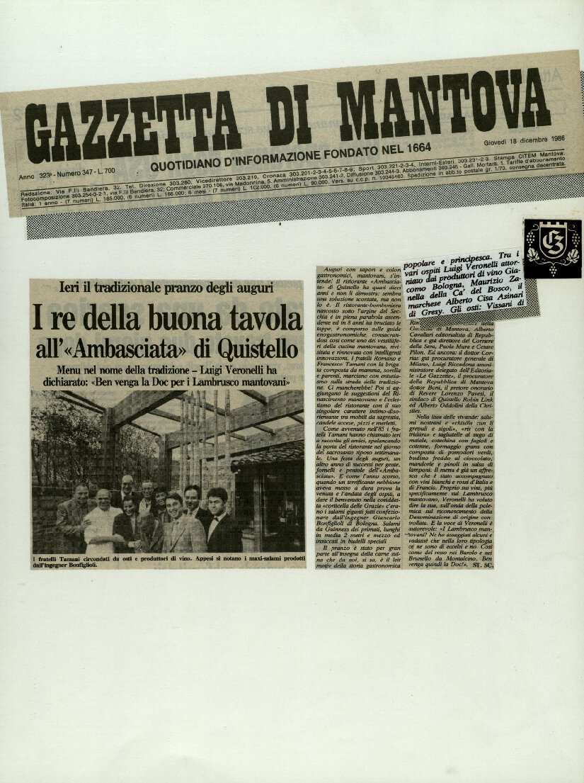 I re della buona tavola all’”Ambasciata” [..]