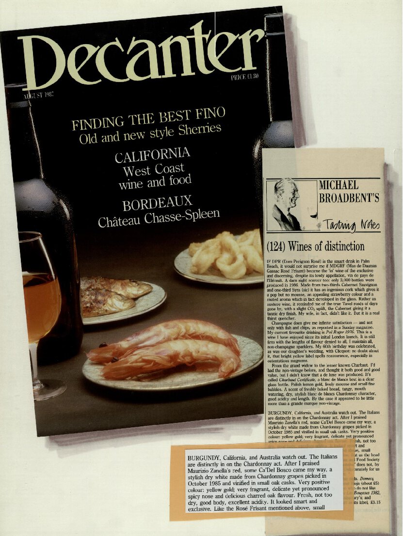 Michael Broadbent\'s tasting notes