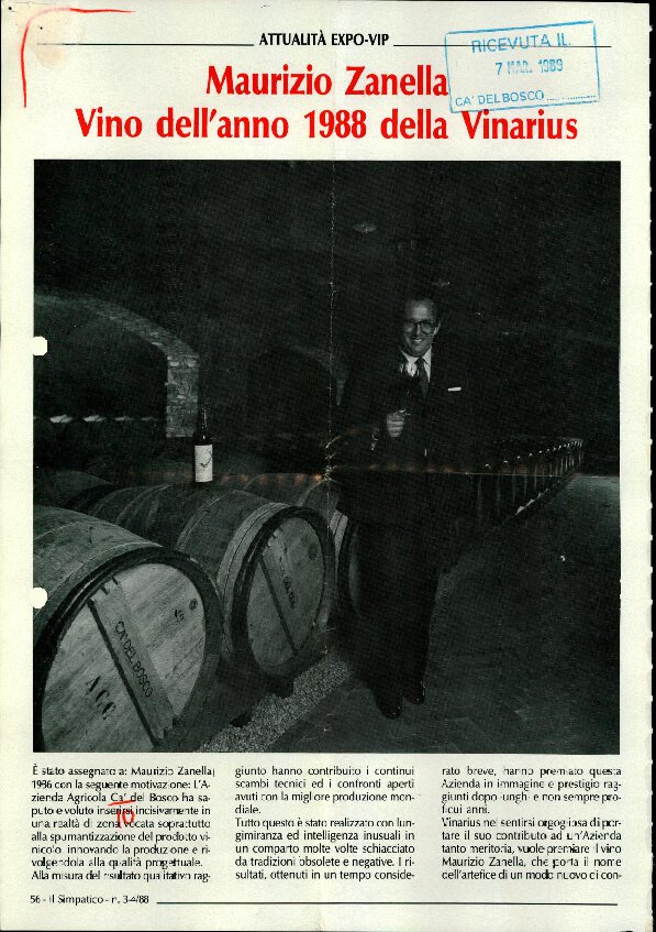 Maurizio Zanella vino dell’anno 1988 della [..]
